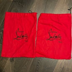Christian Louboutin sneakers duster bags no stains no tears size 15x12